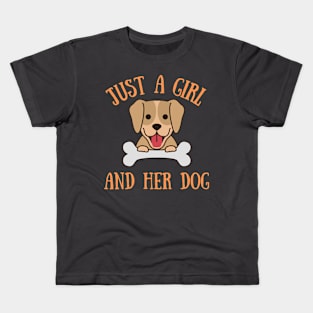 Just A Girl And Her Dog Kids T-Shirt